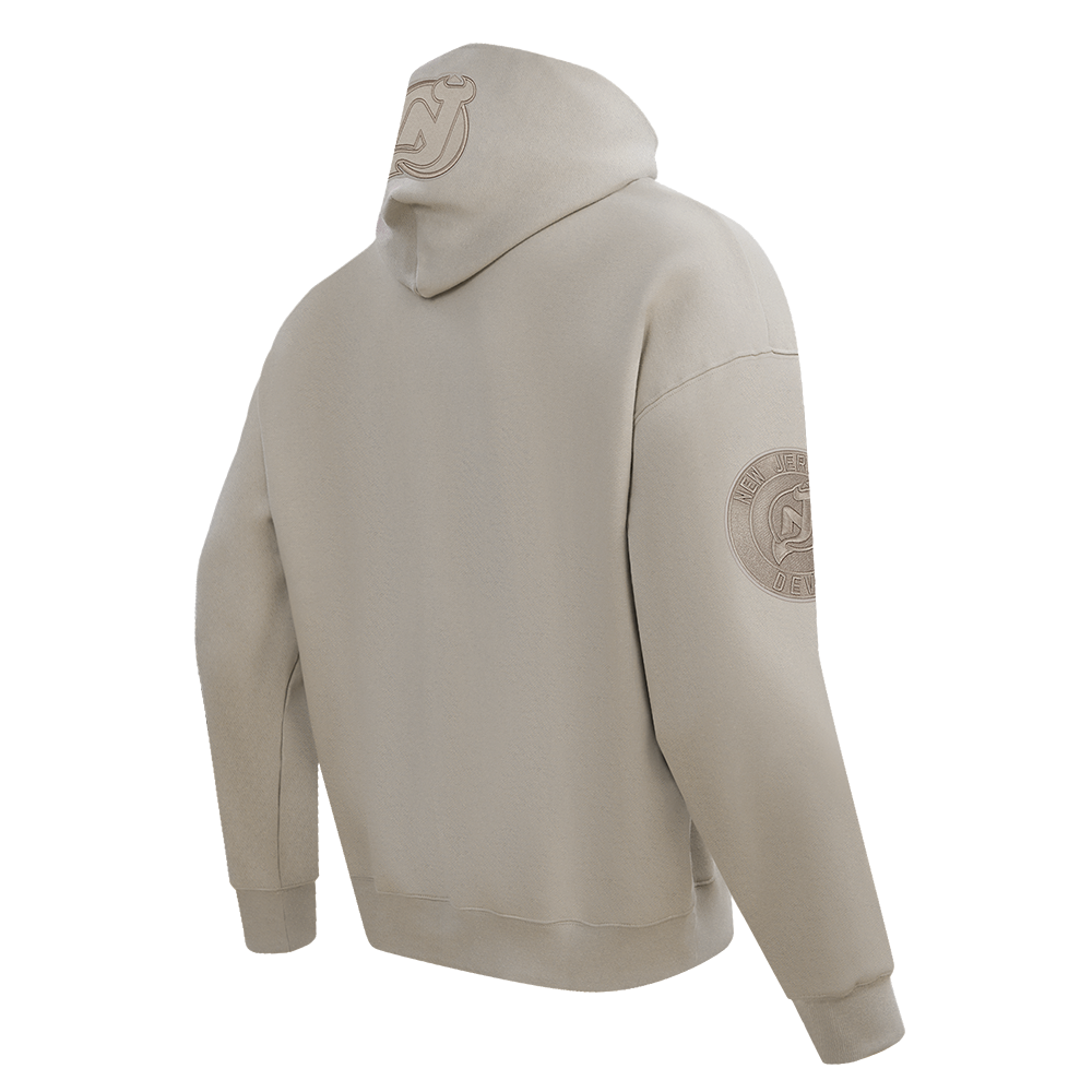 NHL NEW JERSEY DEVILS NEUTRAL MEN'S DROP SHOULDER FLC PO HOODIE (TAUPE)