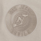 NHL NEW JERSEY DEVILS NEUTRAL MEN'S DROP SHOULDER FLC PO HOODIE (TAUPE)