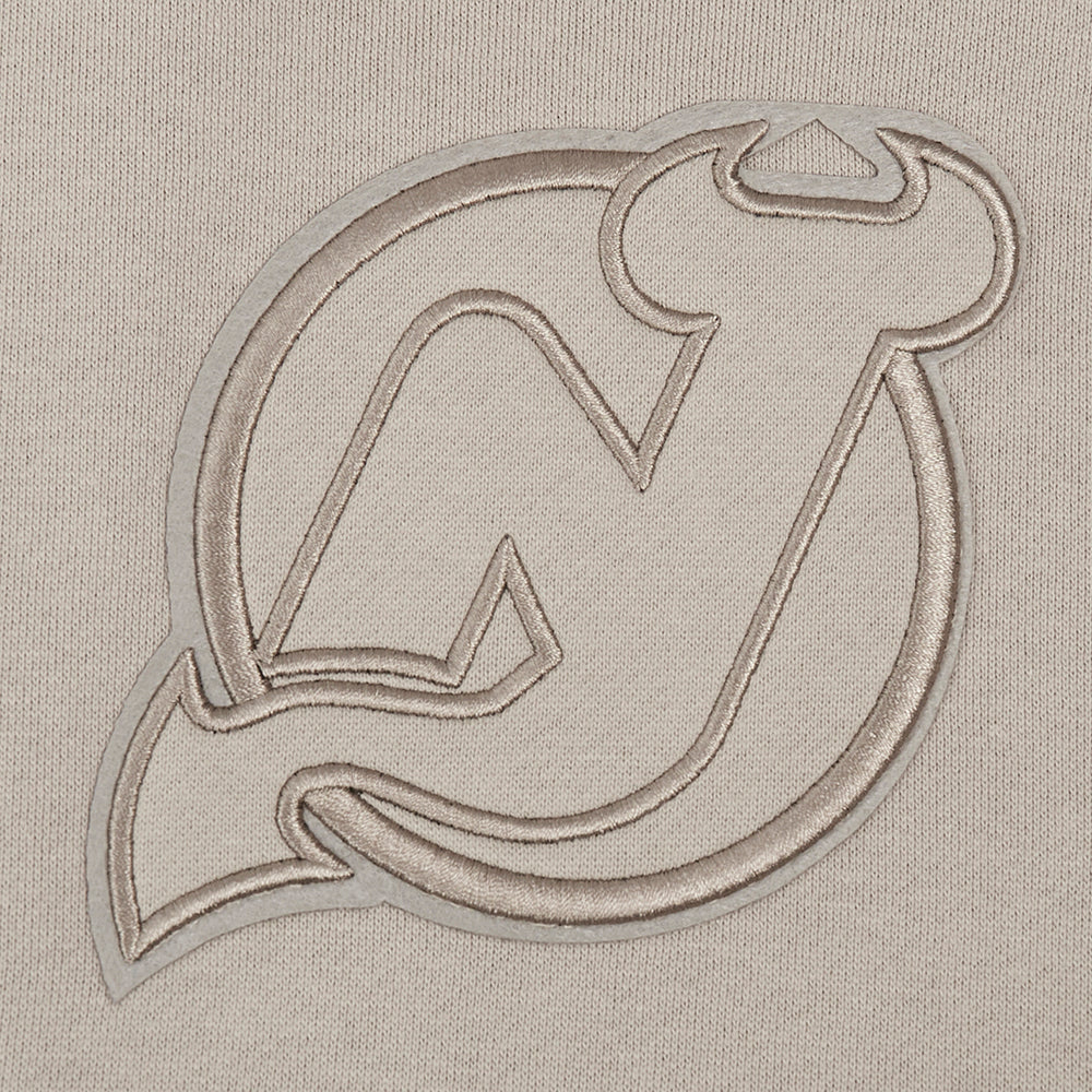 NHL NEW JERSEY DEVILS NEUTRAL MEN'S DROP SHOULDER FLC PO HOODIE (TAUPE)