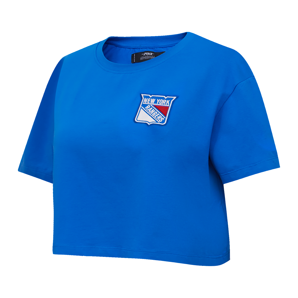NHL NEW YORK RANGERS CLASSIC WOMEN'S SINGLE JERSEY BOXY TEE (ROYAL BLUE)