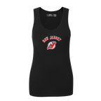 NHL NEW JERSEY DEVILS CLASSIC CAMISOLE DOS NAGEUR À COUPE DÉCONTRACTÉE POUR FEMME (NOIR)
