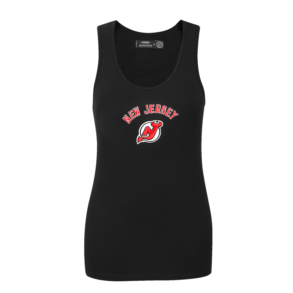 NHL NEW JERSEY DEVILS CLASSIC CAMISOLE DOS NAGEUR À COUPE DÉCONTRACTÉE POUR FEMME (NOIR)
