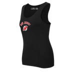 NHL NEW JERSEY DEVILS CLASSIC CAMISOLE DOS NAGEUR À COUPE DÉCONTRACTÉE POUR FEMME (NOIR)