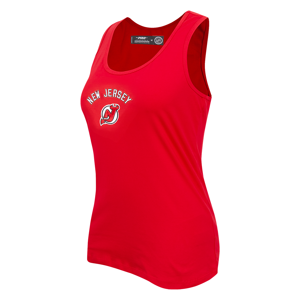 NHL NEW JERSEY DEVILS CLASSIC CAMISOLE DOS NAGEUR À COUPE DÉCONTRACTÉE POUR FEMME (ROUGE)