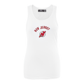 NHL NEW JERSEY DEVILS CLASSIC WOMEN'S RELAXED FIT RACERBACK (WHITE)