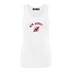 NHL NEW JERSEY DEVILS CLASSIC WOMEN'S RELAXED FIT RACERBACK (WHITE)