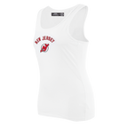 NHL NEW JERSEY DEVILS CLASSIC WOMEN'S RELAXED FIT RACERBACK (WHITE)