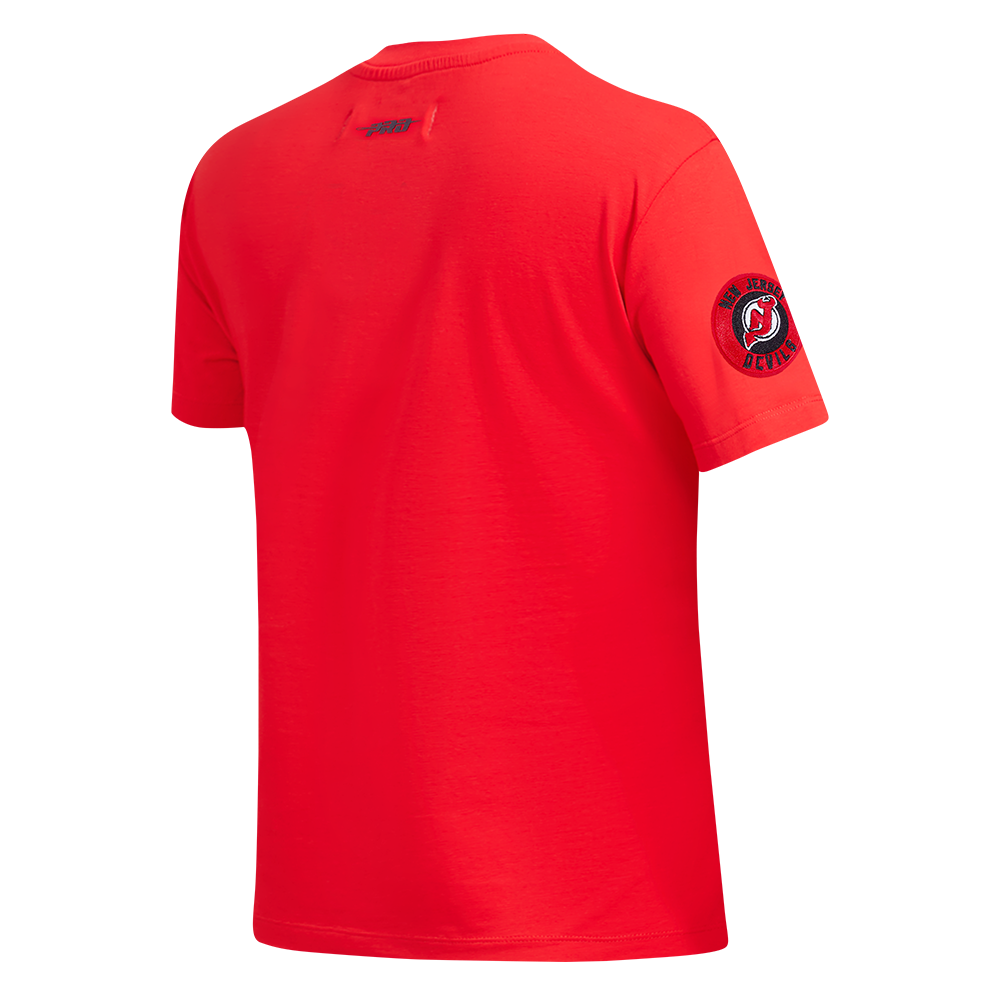 NHL NEW JERSEY DEVILS CLASSIC SHORT SLEEVE WOMEN'S SINGLE JERSEY SLIM FIT TEE (RED)
