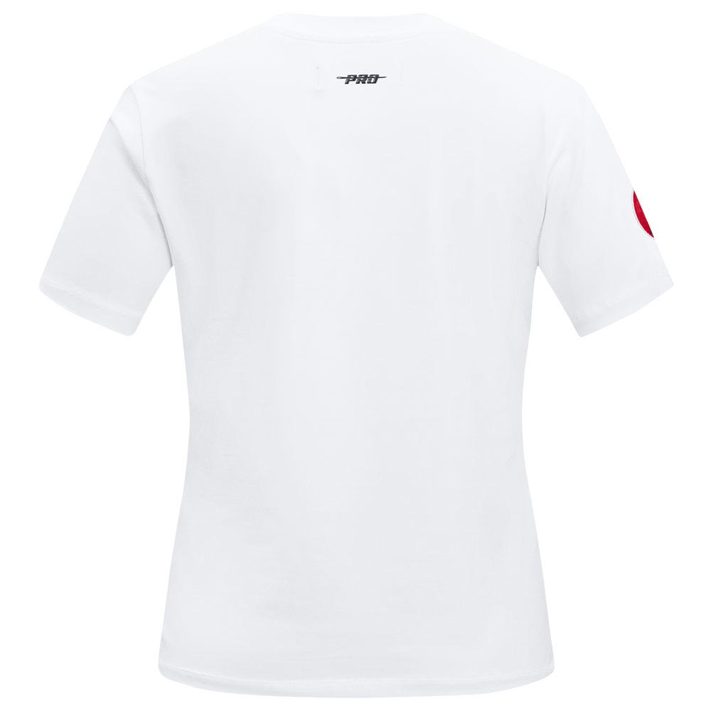 NHL NEW JERSEY DEVILS CLASSIC T-SHIRT AJUSTÉ EN JERSEY SIMPLE À MANCHES COURTES POUR FEMME (BLANC)