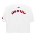 NHL NEW JERSEY DEVILS CLASSIC T-SHIRT À COUPE CARRÉE POUR FEMME (BLANC)