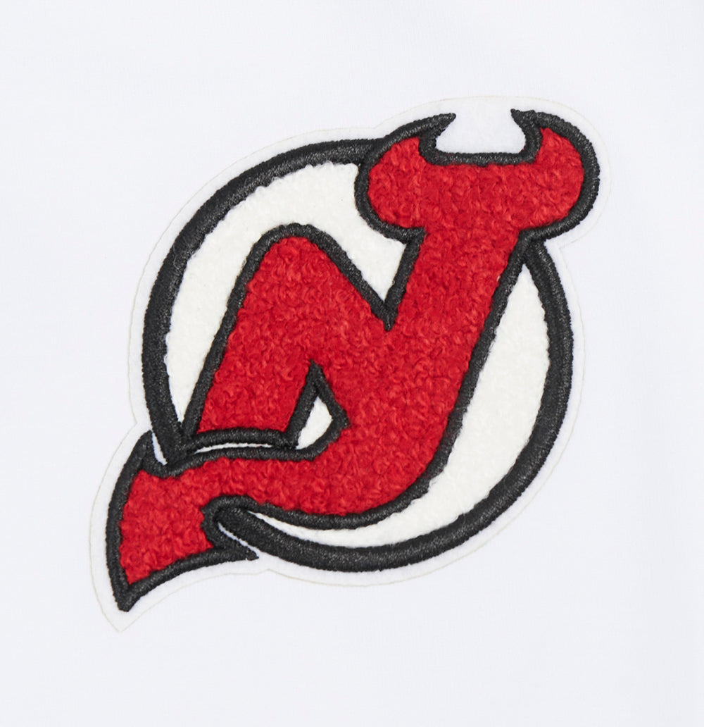 NHL NEW JERSEY DEVILS CLASSIC T-SHIRT À COUPE CARRÉE POUR FEMME (BLANC)