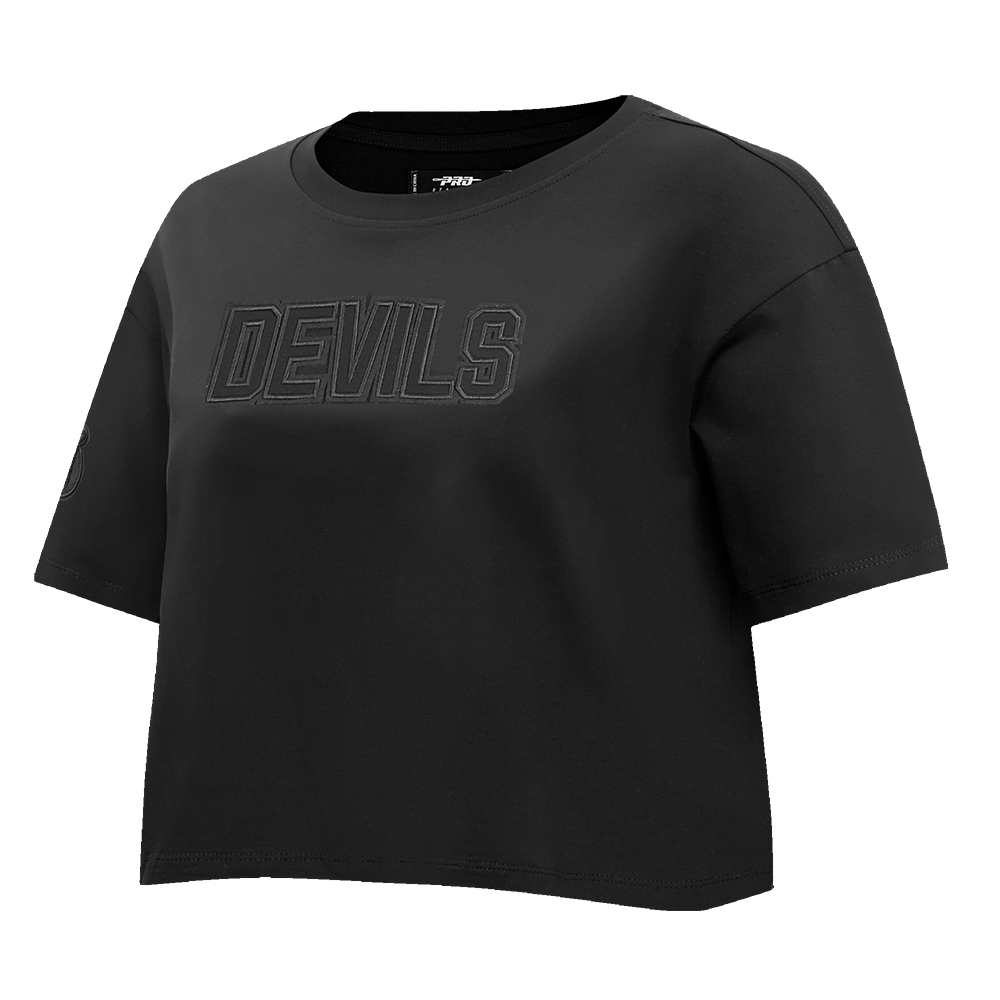 NHL NEW JERSEY DEVILS NEUTRAL WOMEN'S BOXY TEE (BLACK)