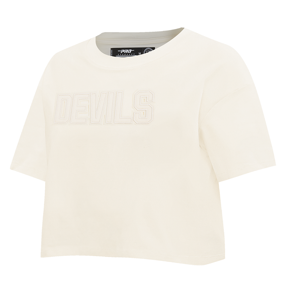 NHL NEW JERSEY DEVILS NEUTRAL WOMEN'S BOXY TEE (EGGSHELL)