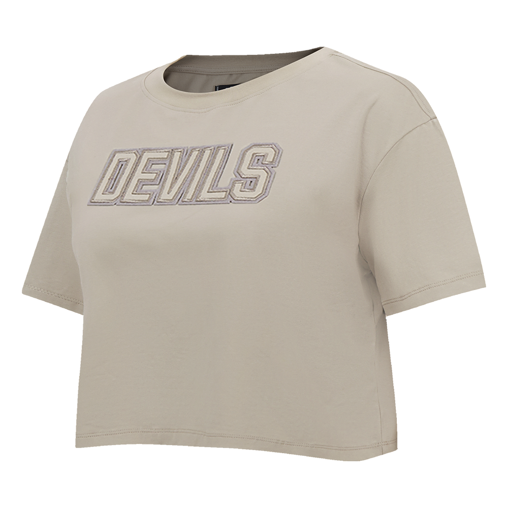 NHL NEW JERSEY DEVILS NEUTRAL WOMEN'S BOXY TEE (TAUPE)