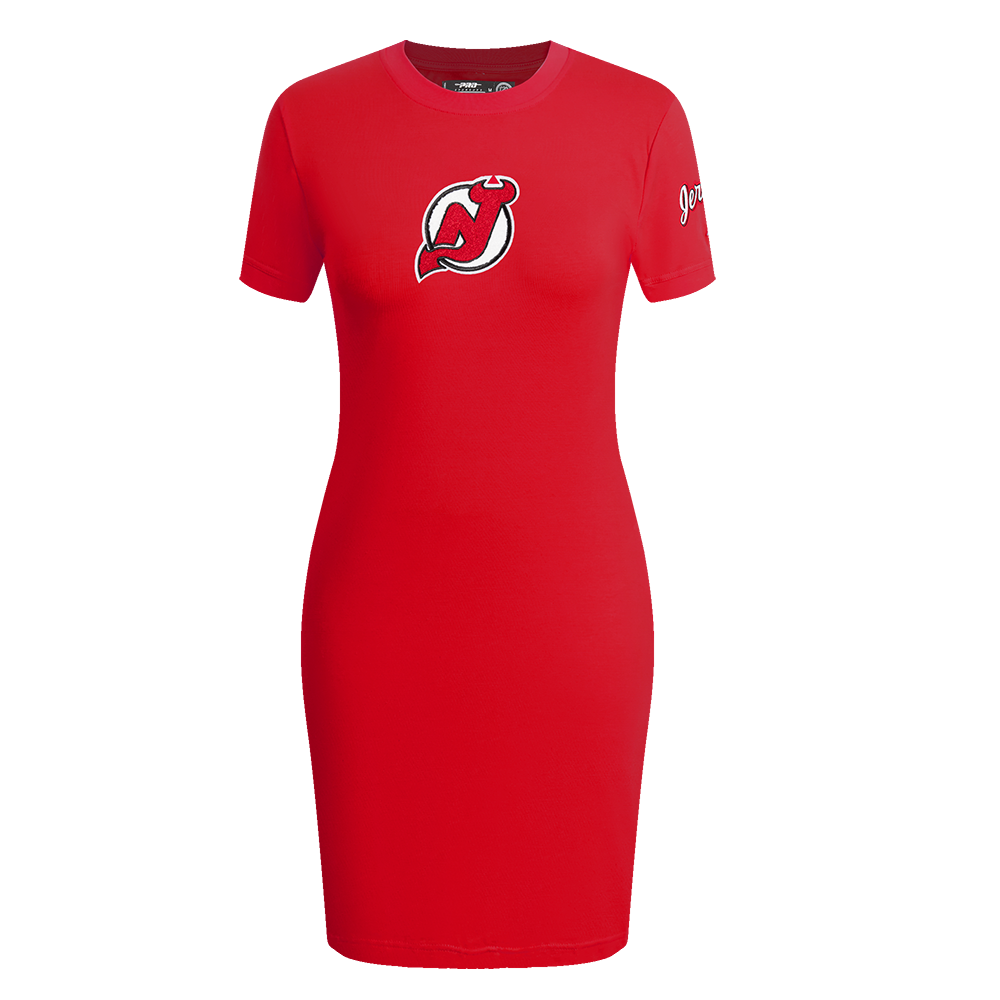 NHL NEW JERSEY DEVILS CLASSIC WOMEN'S BODYCON DRESS (RED)