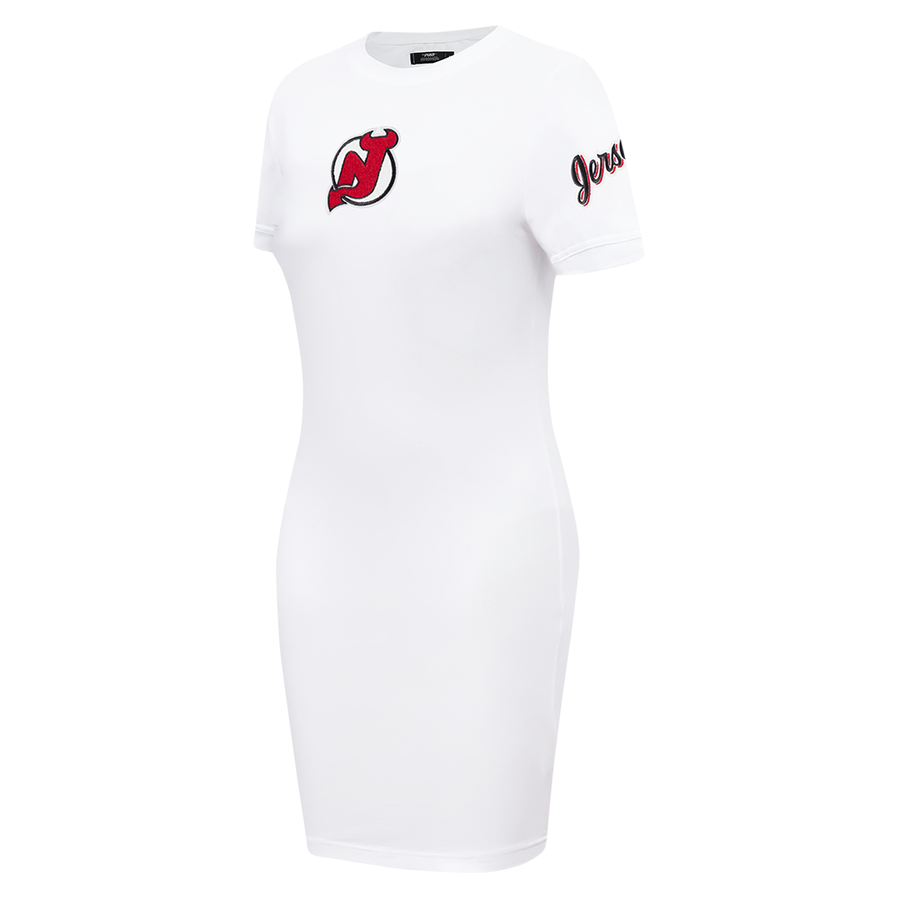NHL NEW JERSEY DEVILS CLASSIC WOMEN'S BODYCON DRESS (WHITE)