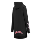 NHL NEW JERSEY DEVILS CLASSIC WOMEN'S FLEECE HOODIE DRESS (BLACK)