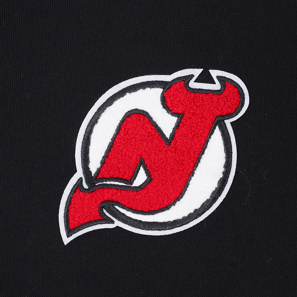 NHL NEW JERSEY DEVILS CLASSIC WOMEN'S FLEECE HOODIE DRESS (BLACK)