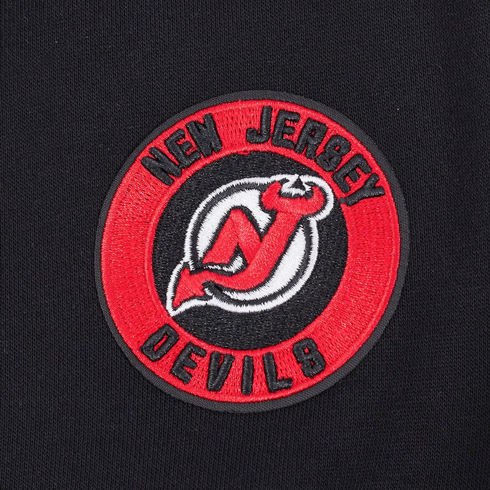 NHL NEW JERSEY DEVILS CLASSIC WOMEN'S FLEECE HOODIE DRESS (BLACK)