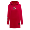 NHL NEW JERSEY DEVILS CLASSIC WOMEN'S FLEECE HOODIE DRESS (RED)