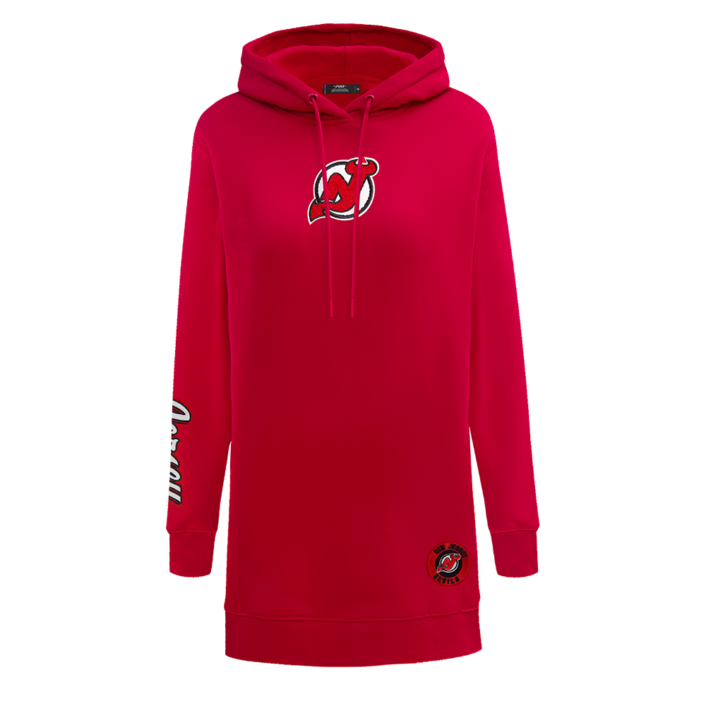 NHL NEW JERSEY DEVILS CLASSIC ROBE À CAPUCHON EN MOLLETON POUR FEMME (ROUGE)