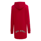 NHL NEW JERSEY DEVILS CLASSIC WOMEN'S FLEECE HOODIE DRESS (RED)