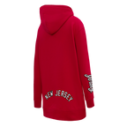 NHL NEW JERSEY DEVILS CLASSIC WOMEN'S FLEECE HOODIE DRESS (RED)