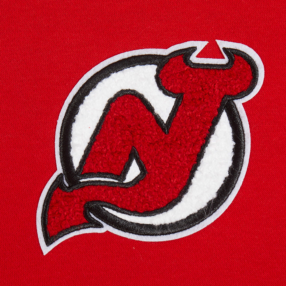 NHL NEW JERSEY DEVILS CLASSIC WOMEN'S FLEECE HOODIE DRESS (RED)