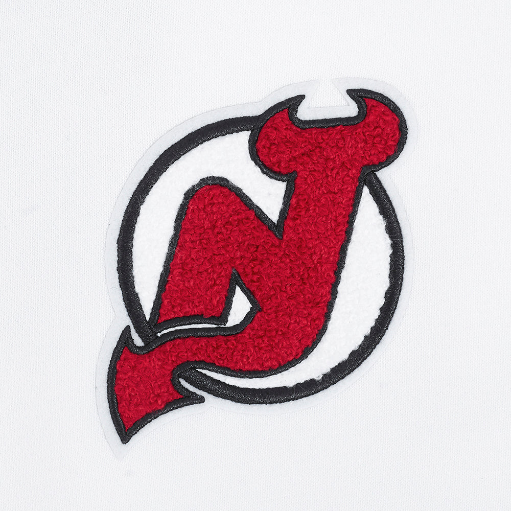 NHL NEW JERSEY DEVILS CLASSIC WOMEN'S FLEECE HOODIE DRESS (WHITE)