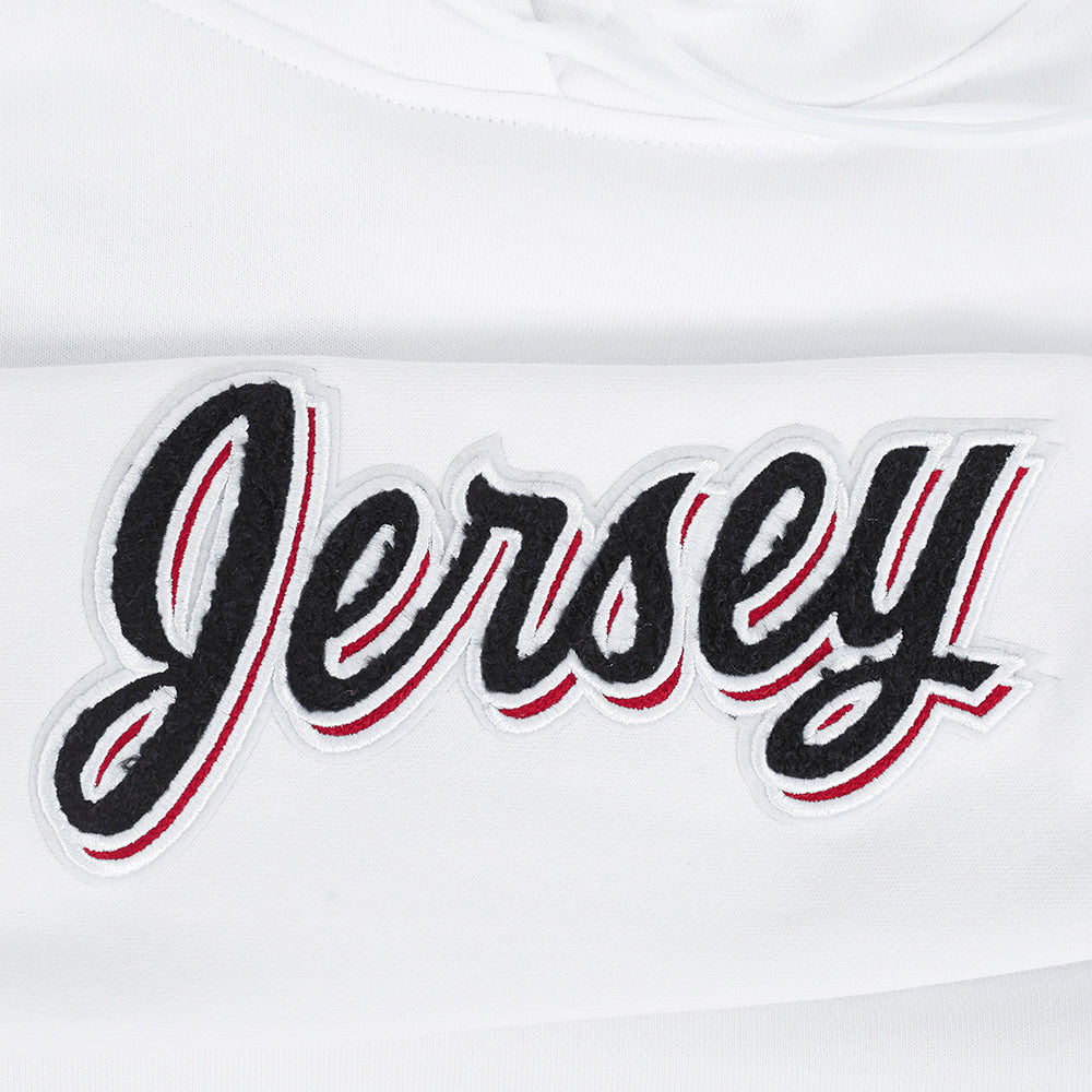 NHL NEW JERSEY DEVILS CLASSIC WOMEN'S FLEECE HOODIE DRESS (WHITE)