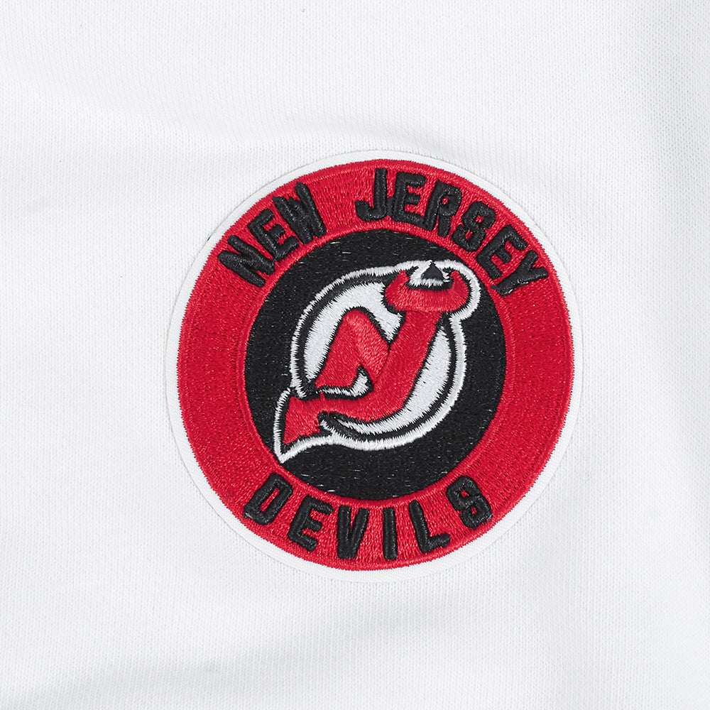 NHL NEW JERSEY DEVILS CLASSIC WOMEN'S FLEECE HOODIE DRESS (WHITE)