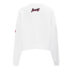 NHL NEW JERSEY DEVILS CLASSIC CHANDAIL À COL ROND EN MOLLETON POUR FEMME (BLANC)