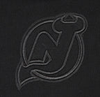 NHL NEW JERSEY DEVILS NEUTRAL WOMEN'S CROPPED PULLOVER HOODIE (BLACK)