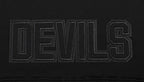 NHL NEW JERSEY DEVILS NEUTRAL WOMEN'S CROPPED PULLOVER HOODIE (BLACK)