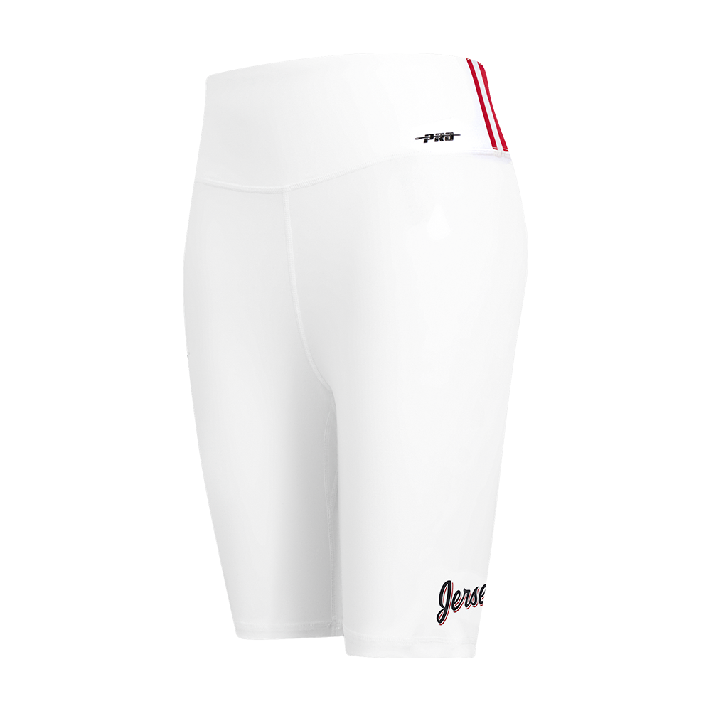 NHL NEW JERSEY DEVILS CLASSIC WOMEN'S COTTON BIKE SHORT (WHITE)