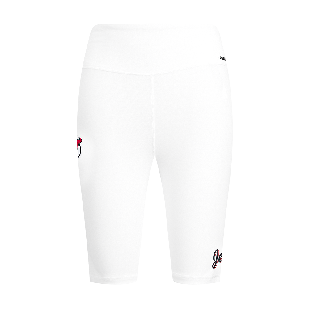 NHL NEW JERSEY DEVILS CLASSIC WOMEN'S COTTON BIKE SHORT (WHITE)