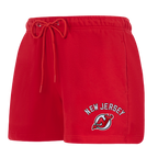 NHL NEW JERSEY DEVILS CLASSIC WOMEN'S FLEECE SHORT (RED)
