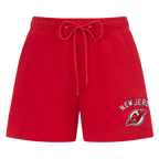 NHL NEW JERSEY DEVILS CLASSIC WOMEN'S FLEECE SHORT (RED)