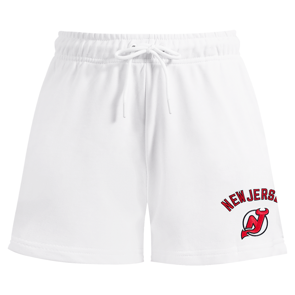 NHL NEW JERSEY DEVILS CLASSIC WOMEN'S FLEECE SHORT (WHITE)