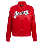 NHL NEW JERSEY DEVILS CLASSIC WOMEN'S SATIN JACKET (RED)