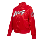 NHL NEW JERSEY DEVILS CLASSIC WOMEN'S SATIN JACKET (RED)