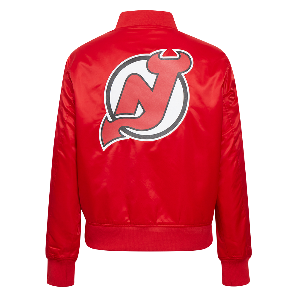 NHL NEW JERSEY DEVILS CLASSIC WOMEN'S SATIN JACKET (RED)