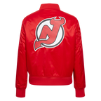NHL NEW JERSEY DEVILS CLASSIC WOMEN'S SATIN JACKET (RED)