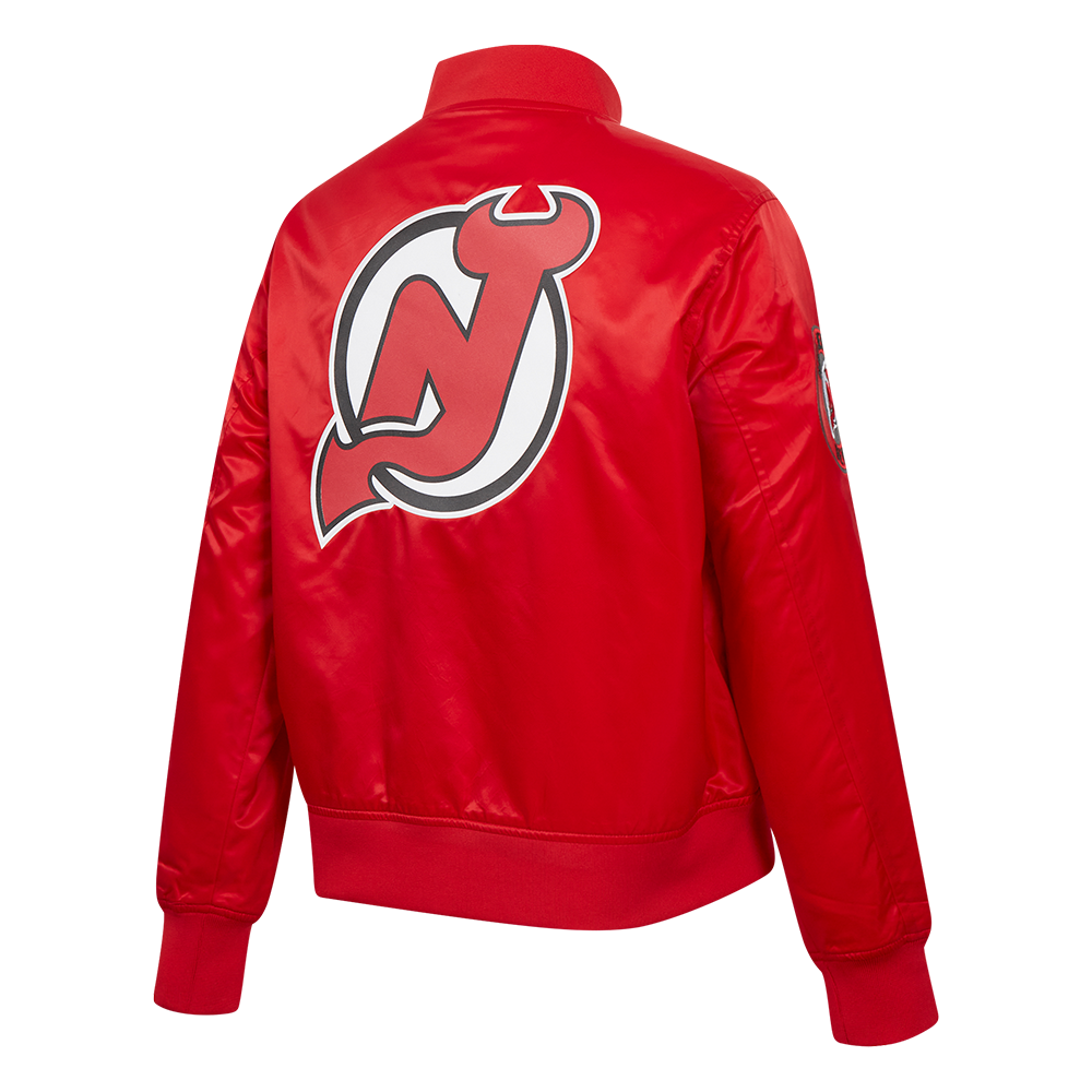 NHL NEW JERSEY DEVILS CLASSIC WOMEN'S SATIN JACKET (RED)