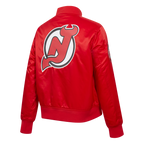 NHL NEW JERSEY DEVILS CLASSIC WOMEN'S SATIN JACKET (RED)