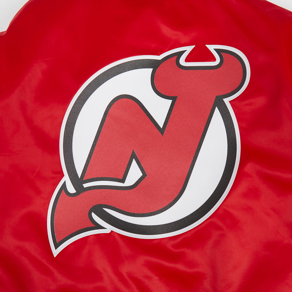 NHL NEW JERSEY DEVILS CLASSIC WOMEN'S SATIN JACKET (RED)