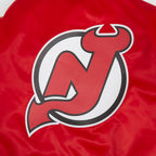 NHL NEW JERSEY DEVILS CLASSIC WOMEN'S SATIN JACKET (RED)
