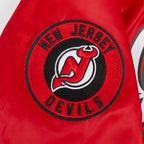 NHL NEW JERSEY DEVILS CLASSIC WOMEN'S SATIN JACKET (RED)