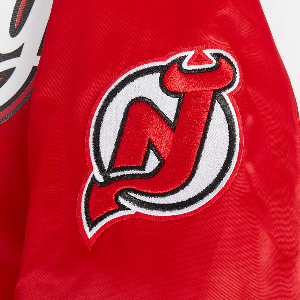 NHL NEW JERSEY DEVILS CLASSIC WOMEN'S SATIN JACKET (RED)