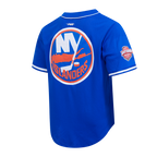 NHL NEW YORK ISLANDERS CLASSIC MESH CHEMISE BOUTONNÉE (BLEU ROYAL)